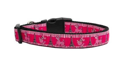 Pet Dog & Cat Nylon Collar or Leash, "Poodles in Paris"