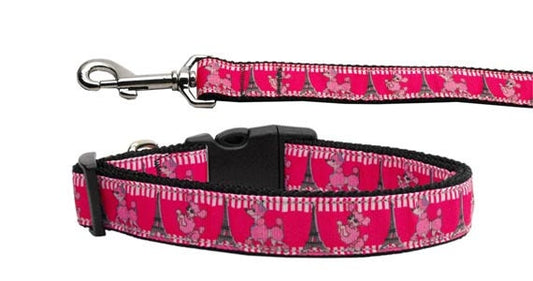 Pet Dog & Cat Nylon Collar or Leash, "Poodles in Paris"