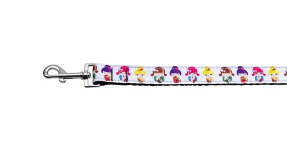 Pet Dog & Cat Nylon Collar or Leash, "Crazy for Kimonos"