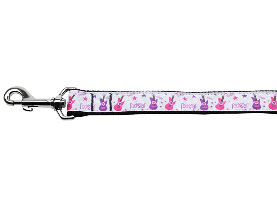 Pet Dog & Cat Nylon Collar or Leash, "Rockstar"