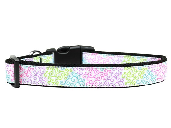 Pet Dog & Cat Nylon Collar or Leash, "Summer Swirls"