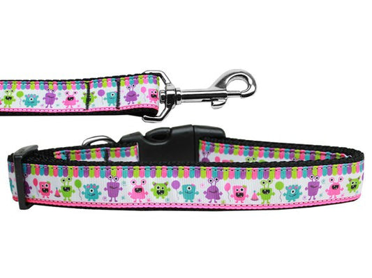 Pet Dog & Cat Nylon Collar or Leash, "Party Monsters"