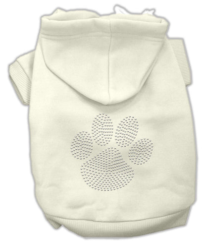 Pet, Dog & Cat Hoodie Rhinestone, "Clear Paw"