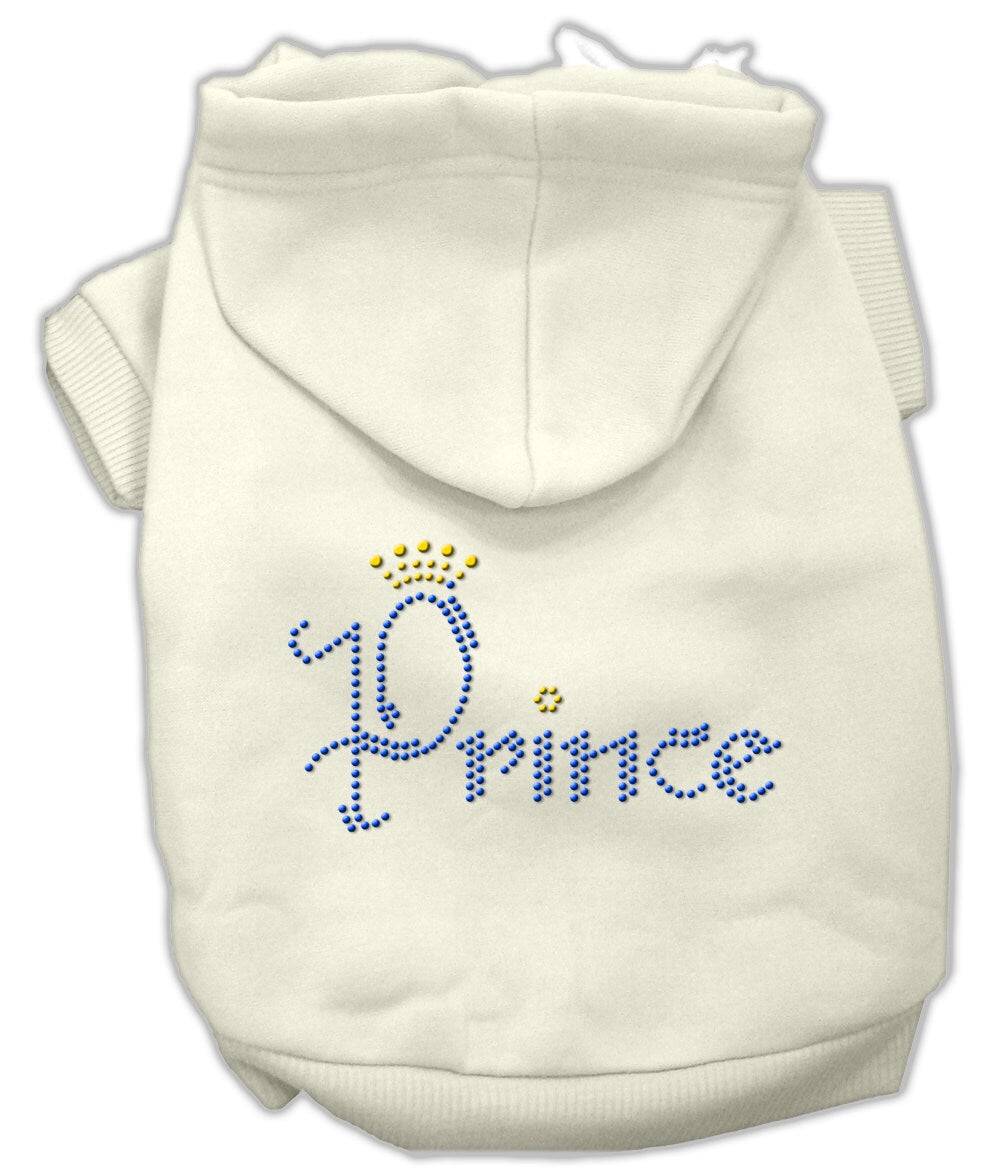 Pet, Dog & Cat Hoodie Rhinestone, "Prince"