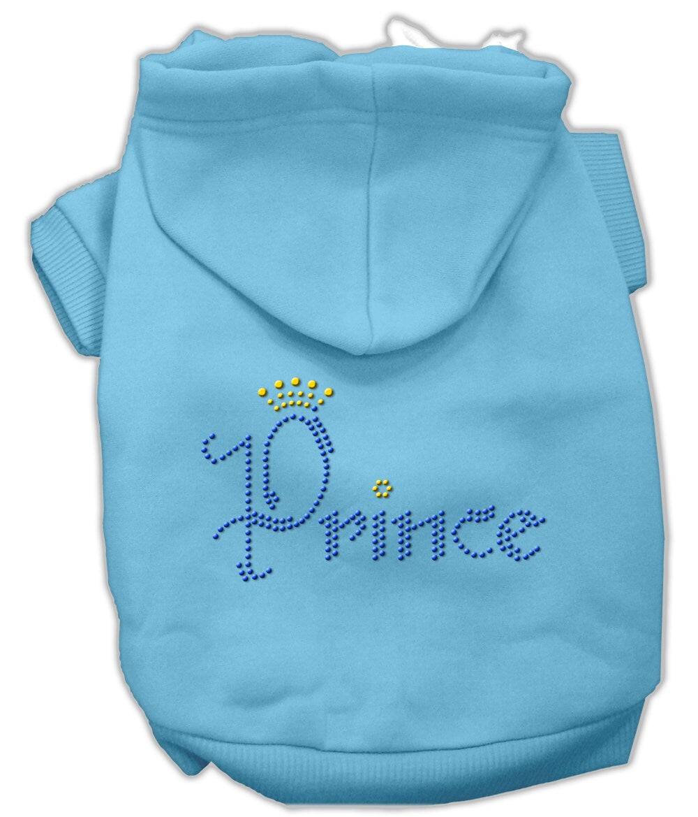 Pet, Dog & Cat Hoodie Rhinestone, "Prince"