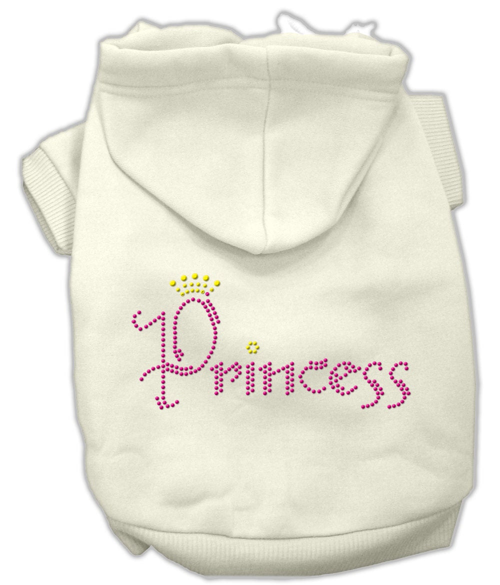 Pet, Dog & Cat Hoodie Rhinestone, "Princess"