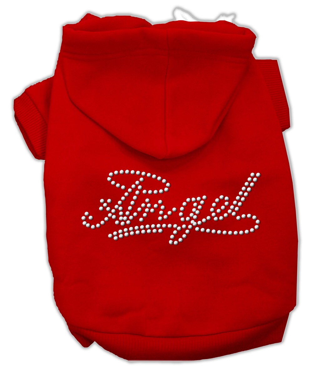 Pet, Dog & Cat Hoodie Rhinestone, "Angel"