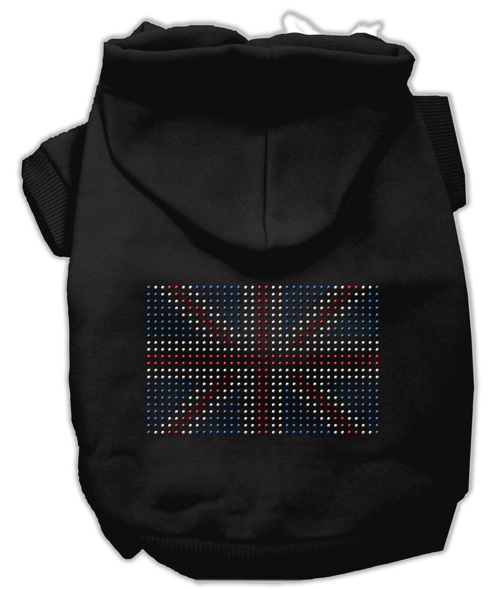 Pet, Dog & Cat Hoodie Rhinestone, "British Flag"