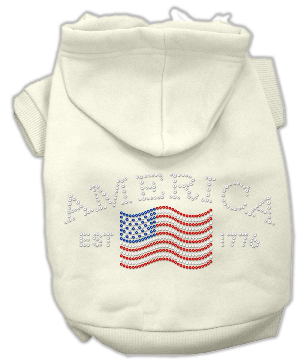 Pet, Dog & Cat Hoodie Rhinestone, "Classic American"