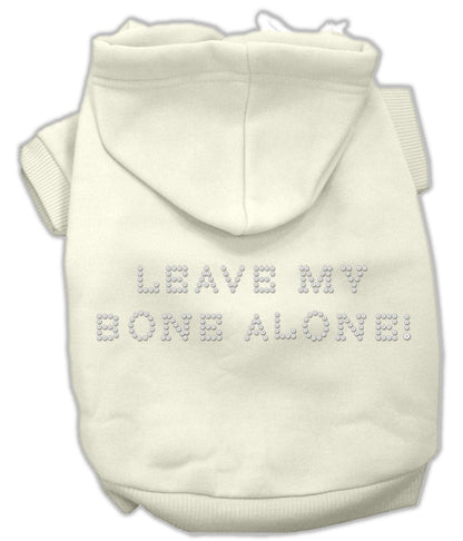 Pet, Dog & Cat Hoodie Rhinestone, "Leave My Bone Alone"