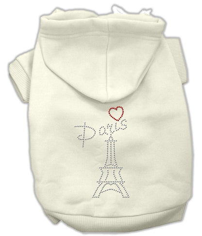 Pet, Dog & Cat Hoodie Rhinestone, "Paris"