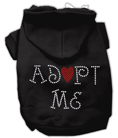 Pet, Dog & Cat Hoodie Rhinestone, "Adopt Me"