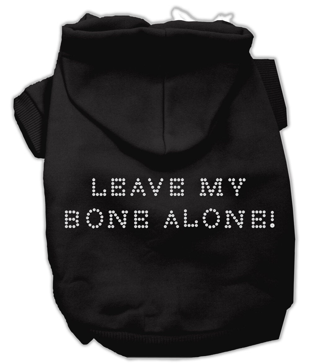 Pet, Dog & Cat Hoodie Rhinestone, "Leave My Bone Alone"