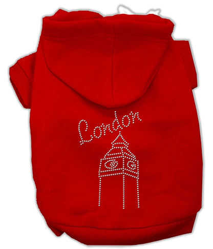 Pet, Dog & Cat Hoodie Rhinestone, "London"