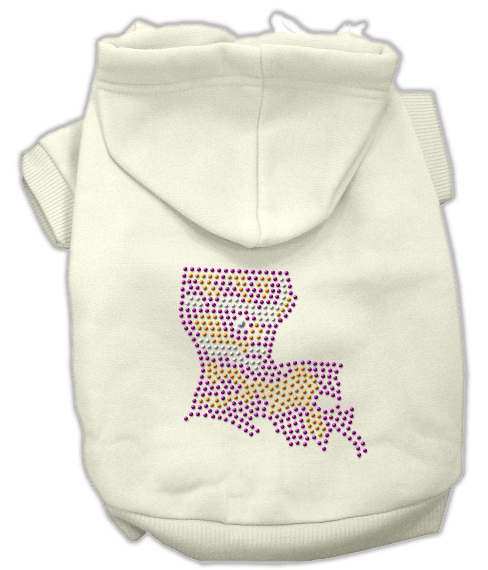 Pet, Dog & Cat Hoodie Rhinestone, "Louisiana"