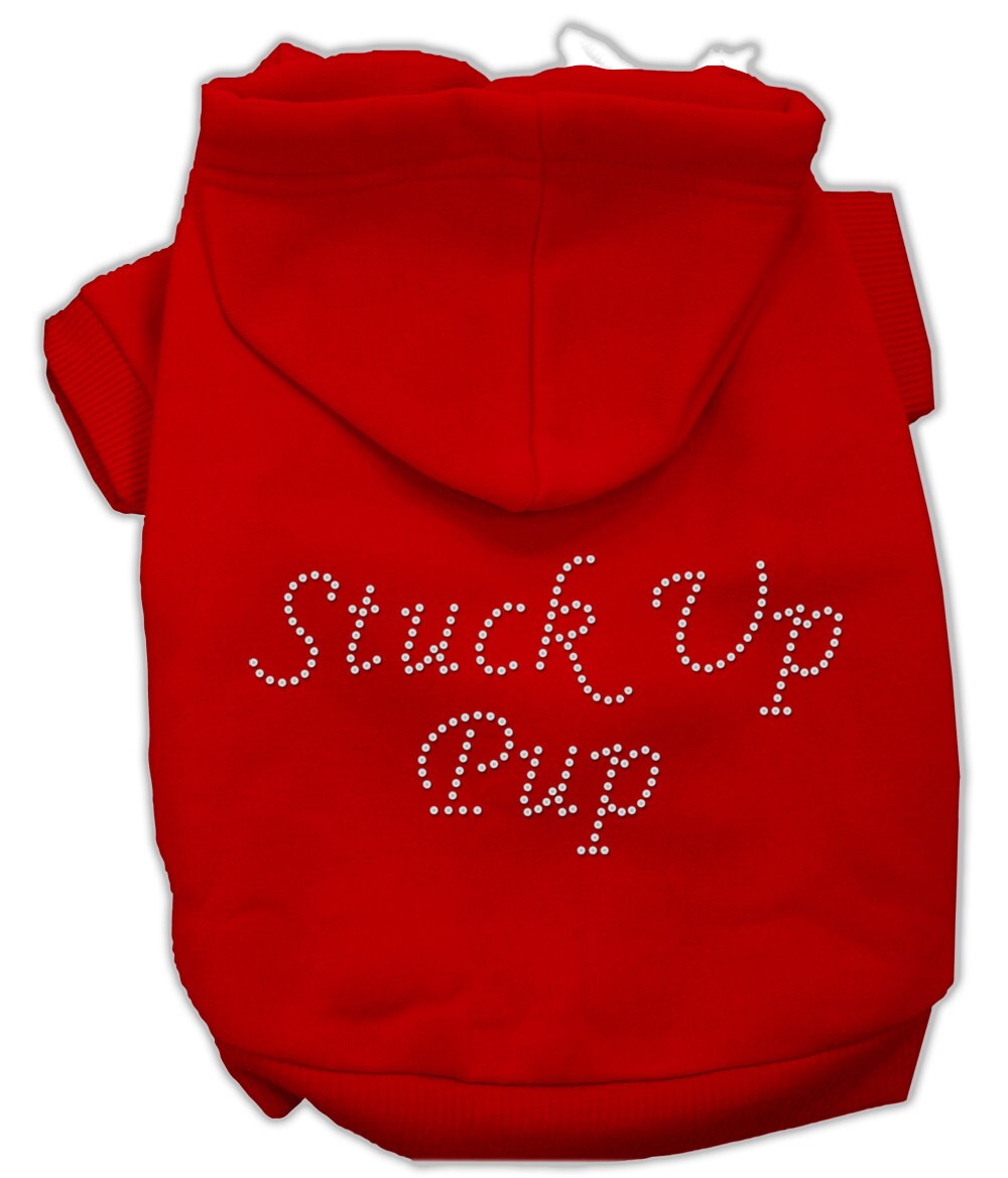 Pet, Dog & Cat Hoodie Rhinestone, "Stuck Up Pup"