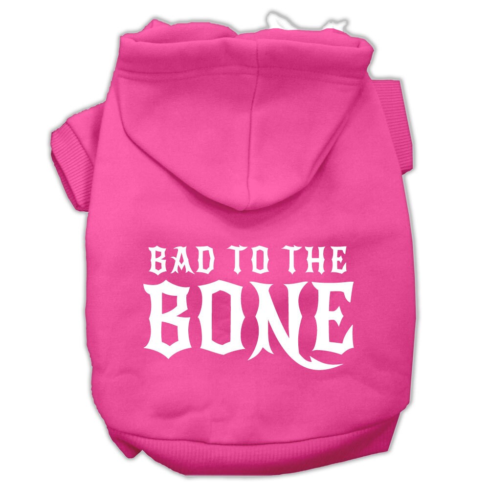 Pet, Dog & Cat Hoodie Screen Printed, "Bad To The Bone"