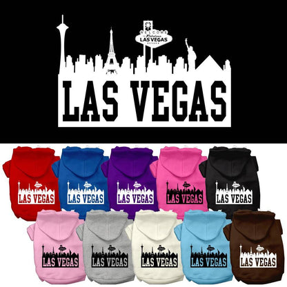 Pet, Dog & Cat Hoodie Screen Printed, "Las Vegas Skyline"