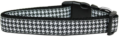 Pet Dog & Cat Nylon Collar or Leash, "Houndstooth Black"