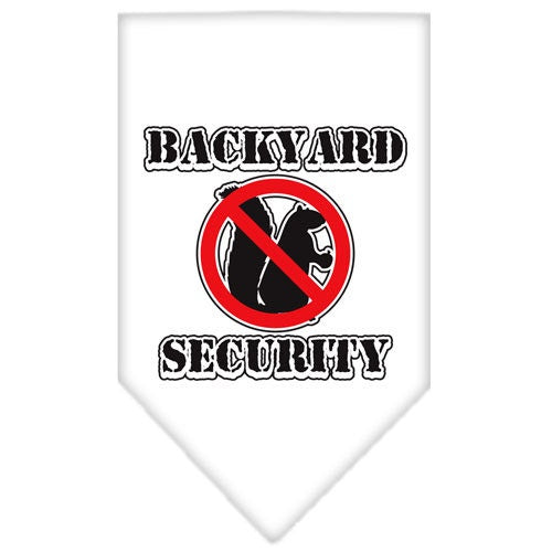 Pet and Dog Bandana Screen Printed, "Backyard Security"