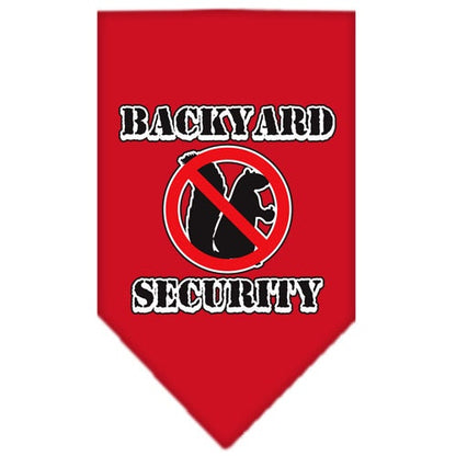 Pet and Dog Bandana Screen Printed, "Backyard Security"