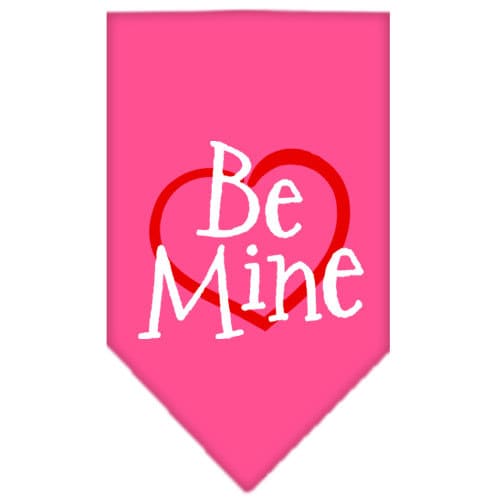 Pet and Dog Bandana Screen Printed, "Be Mine"