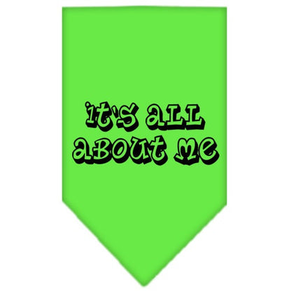 Pet and Dog Bandana Screen Printed, "It's All About Me"