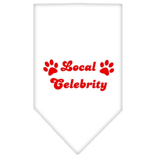 Pet and Dog Bandana Screen Printed, "Local Celebrity"