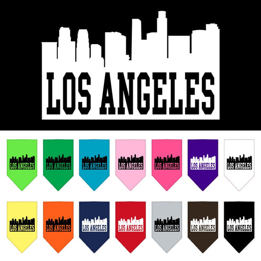 Pet and Dog Bandana Screen Printed, "Los Angeles Skyline"