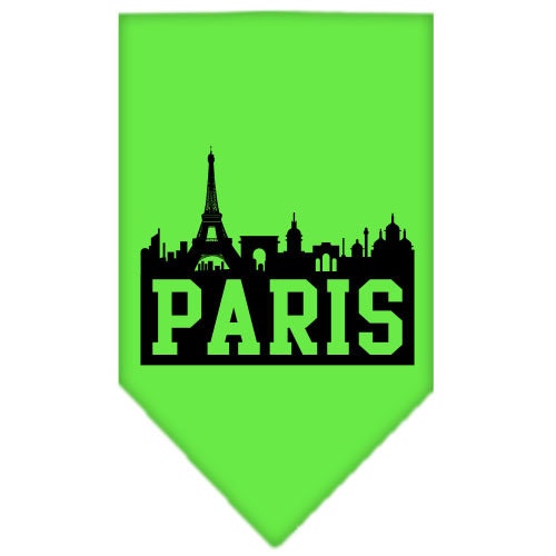 Pet and Dog Bandana Screen Printed, "Paris Skyline"