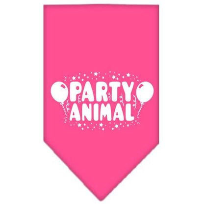 Pet and Dog Bandana Screen Printed, "Party Animal"