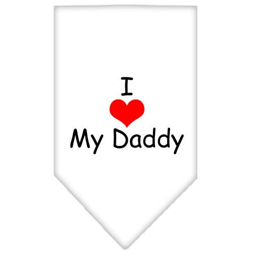 Pet and Dog Bandana Screen Printed, "I Love My Daddy"