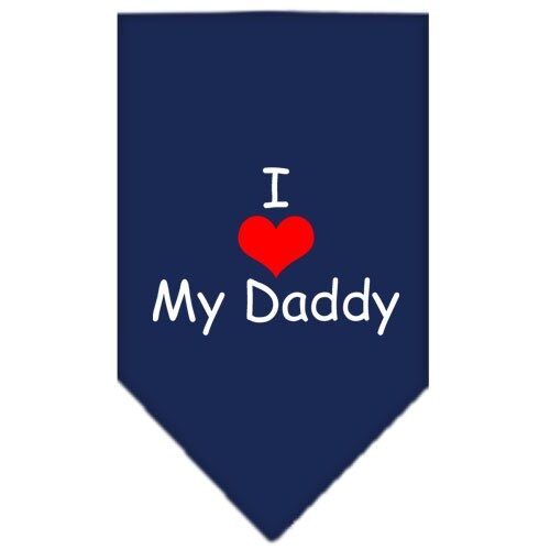 Pet and Dog Bandana Screen Printed, "I Love My Daddy"