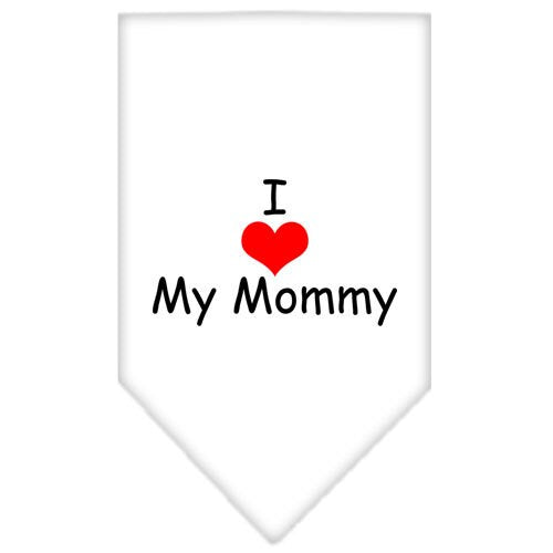 Pet and Dog Bandana Screen Printed, "I Love My Mommy"