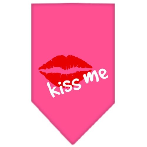 Pet and Dog Bandana Screen Printed, "Kiss Me"