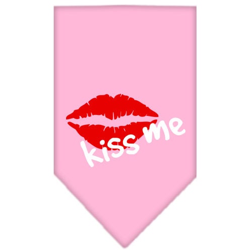 Pet and Dog Bandana Screen Printed, "Kiss Me"