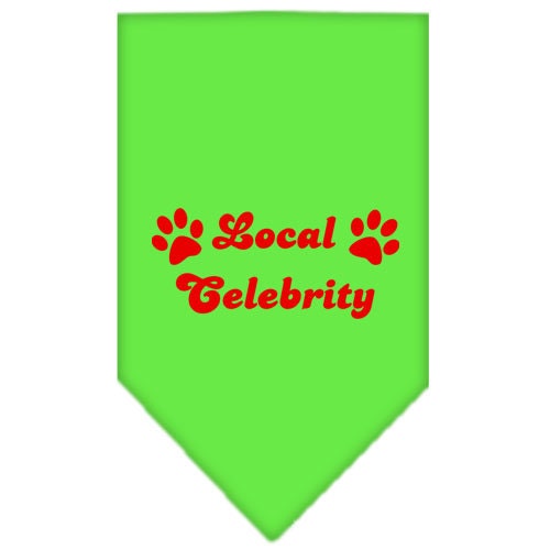 Pet and Dog Bandana Screen Printed, "Local Celebrity"