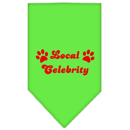 Pet and Dog Bandana Screen Printed, "Local Celebrity"