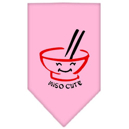 Pet and Dog Bandana Screen Printed, "Miso Cute"