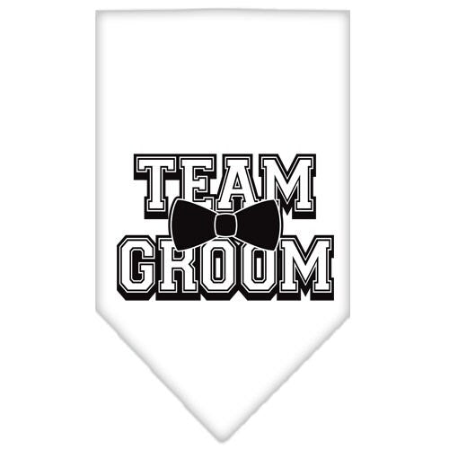 Pet and Dog Bandana Screen Printed, "Team Groom"