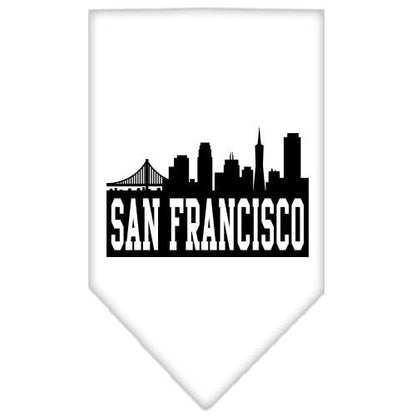 Pet and Dog Bandana Screen Printed, "San Francisco Skyline"