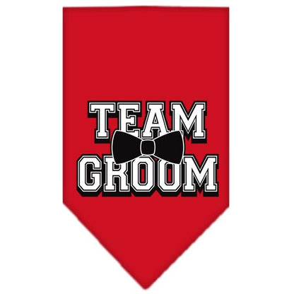 Pet and Dog Bandana Screen Printed, "Team Groom"