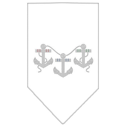 Pet and Dog Bandana Rhinestone, "Anchors"