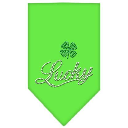 Pet and Dog Bandana Rhinestone, "Lucky Script"