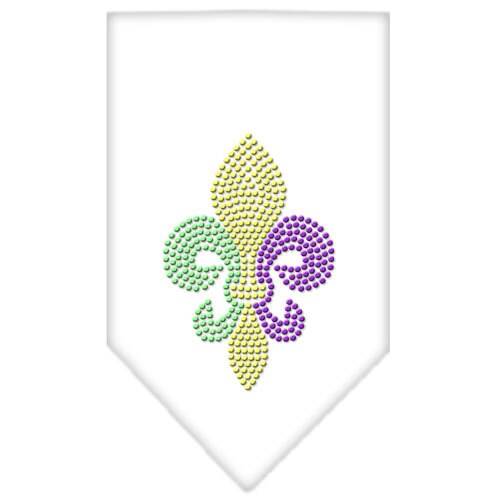 Pet and Dog Bandana Rhinestone, "Mardi Gras Fleur De Lis"