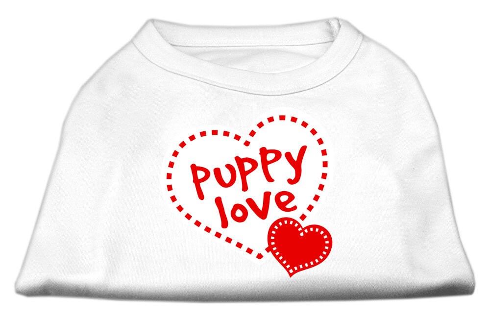 Pet Dog & Cat Shirt Screen Printed, "Puppy Love"