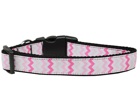 Pet Dog & Cat Nylon Collar or Leash, "Sweet Chevron"