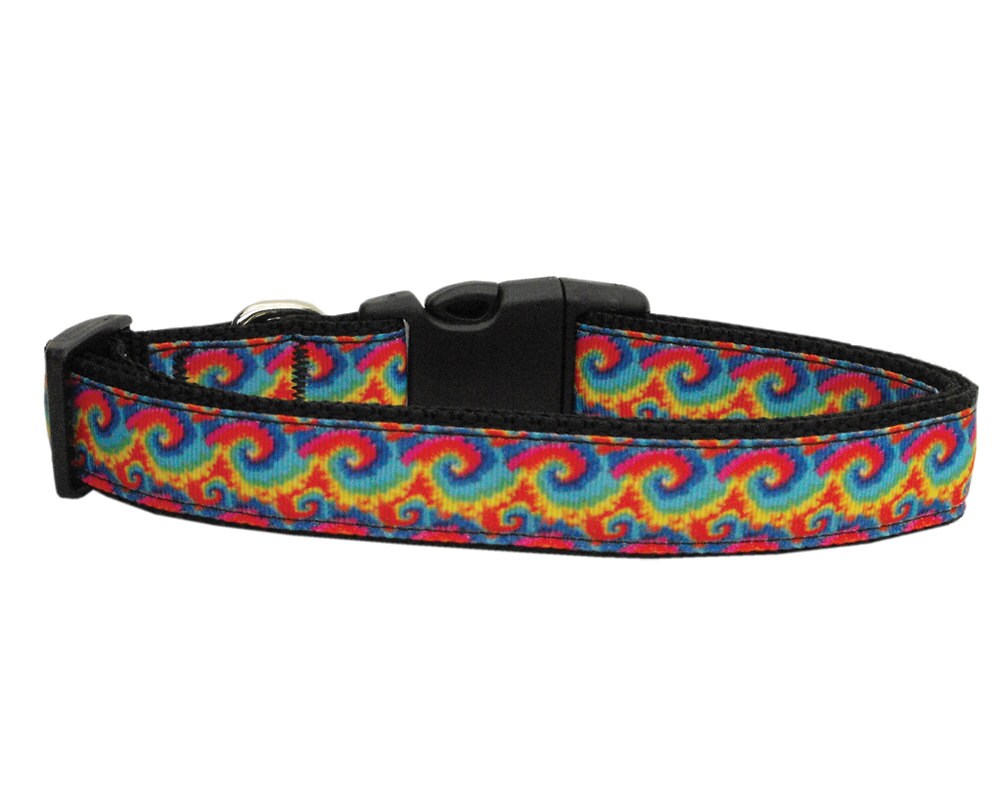 Pet Dog & Cat Nylon Collar or Leash, "Tie Dye"