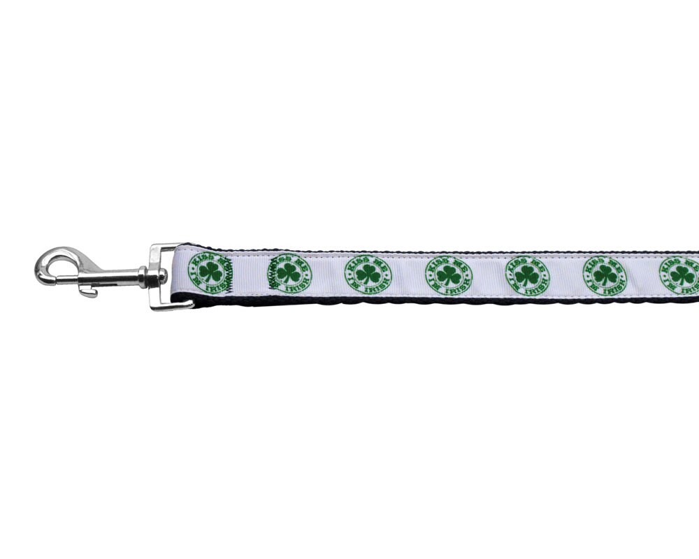 Pet Dog & Cat Nylon Collar or Leash, "Kiss Me I'm Irish"