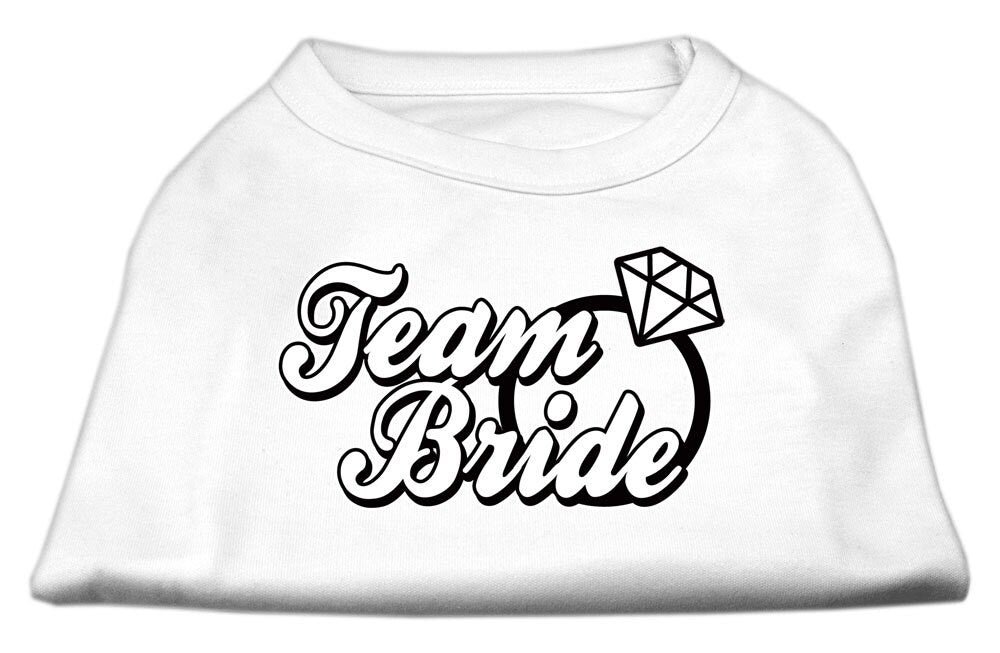 Pet Dog & Cat Shirt Screen Printed, "Team Bride"